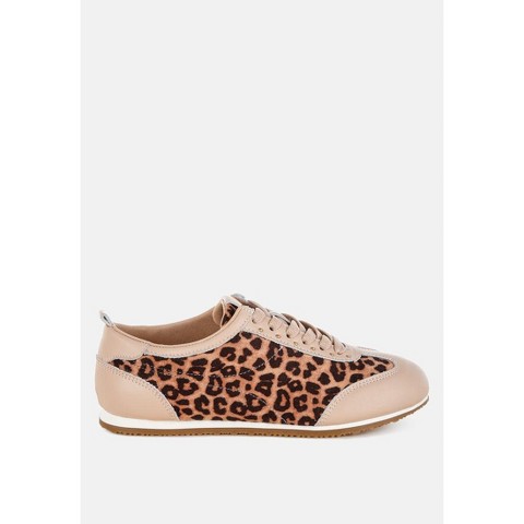 Женские кроссовки Rag & Co Womens Narati Leopard Print Real Leather Sneakers 5