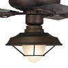 52" Casa Vieja Orb Industrial Rustic Indoor Outdoor Ceiling Fan with LED Light Oil Rubbed Bronze Caged Frosted Glass Wet Rated for Patio Exterior Home - 3 of 4