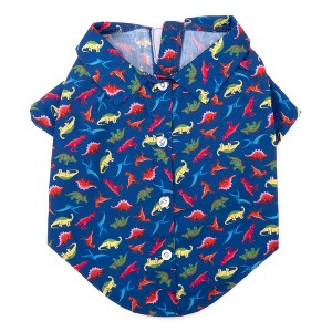 The Worthy Dog Dino Button-Up-Look Pet Shirt - 1 of 3