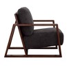Treasure Trove Accents Accent Chair Castlerock Gray/Brown: Upholstered Polyester, Rubberwood Frame, No Assembly Required - 3 of 4