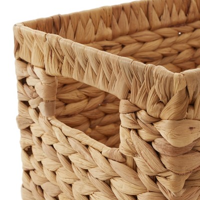 Eco-Friendly Seagrass Rectangular Storage Basket Set with Handles