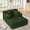 Hrinhom 51"W Compressed Sofa bed,Corduroy Upholstered Chaise Lounge,Foam Couch - 4 of 4
