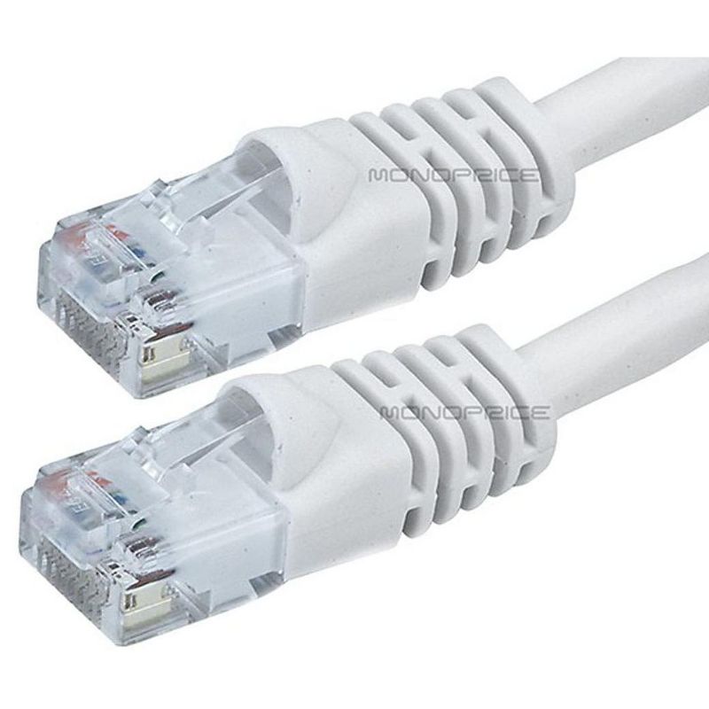 Monoprice Cat6 Ethernet Patch Cable - 75 Feet - White | Network Internet Cord - RJ45, Stranded, 550Mhz, UTP, Pure Bare Copper Wire, 24AWG, 2 of 4