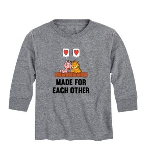 Boys' - Garfield - Valentine's Day Long Sleeve Graphic T-Shirt - 1 of 3