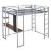 NicBex Full Size Loft Bed with Desk & Shelves,Space-Saving Full Loft Bed with Study Area & Storage,Sturdy Metal Loft Bed for Teens,Adults - 4 of 4