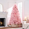 Best Choice Products Premium Artificial Pink Pampas Christmas Tree Holiday Décor w/ Foldable Metal Base - 2 of 4