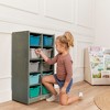 ECR4Kids 10 Cubby Mobile Tray Cabinet with 10 Scoop Front Storage Bins, 5x2, Grey Wash - 4 of 4