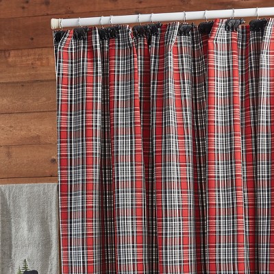 Park Designs Wilderness Canoe Patch Shower Curtain 72" X 72"
