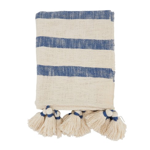 Heathered Stripe Tasseled Woven Throw Blanket - Hearth & Hand™ With  Magnolia : Target