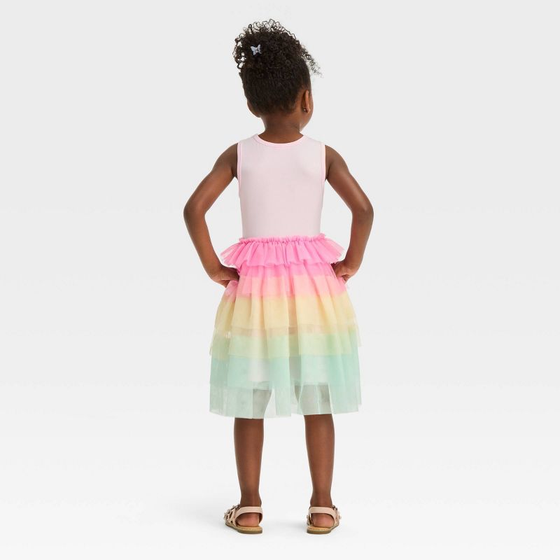 Toddler Girls' Disney Princess Short Sleeve Tutu Dress - Pink, 2 of 4