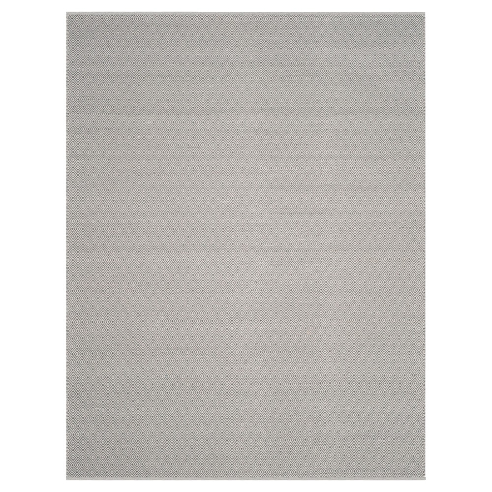 Ivory/Gray Stripe Flatweave Woven Area Rug - (8'x10') - Safavieh