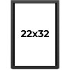 PosterPalooza | Flat Black Picture Frame - UV Acrylic, Foam Board Backing, Hanging Hardware - 2 of 4