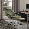 Executive Office Chair with High Back, Reclining Seat and Footrest for Home Office Use -3irtyhousy - 3 of 4