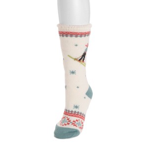 MUK LUKS Women's Heat Retainer Sock, Pink, OS (6 - 11) - 1 of 2