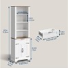 72" Tall Bookshelf with Drawer, 4 Tier Wooden Bookcase with Open Shelf & Cabinet, Freestanding Display Storage Cabinet for Living Room Home Office - 2 of 4