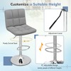 Tangkula Set of 2 Adjustable Swivel Bar Stool Counter Height Bar Chair PU Leather Grey - 4 of 4