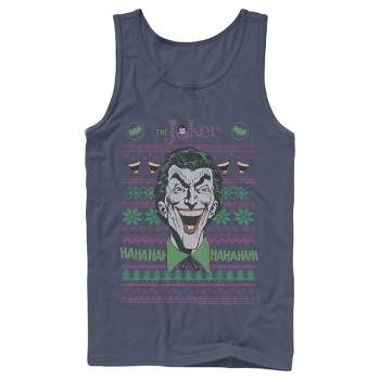 Men's Batman Ugly Christmas Joker Laugh Tank Top