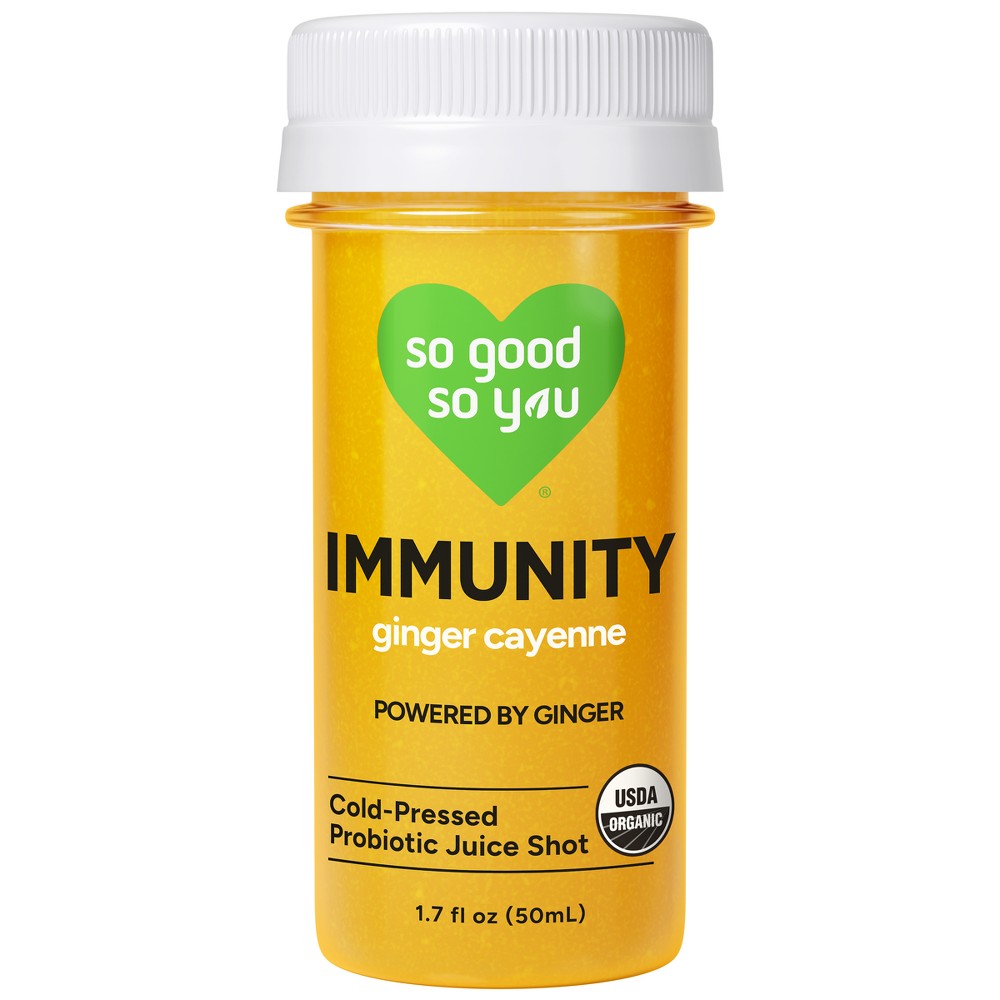 So Good So You Immunity Ginger with Cayenne Organic Probiotic Shot - 1.7 fl oz