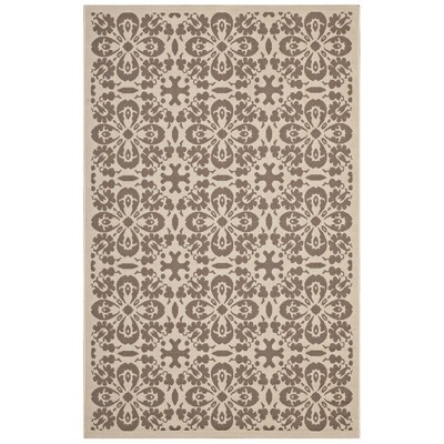 Modway Ariana Vintage Floral Trellis 9x12 Indoor and Outdoor Area Rug