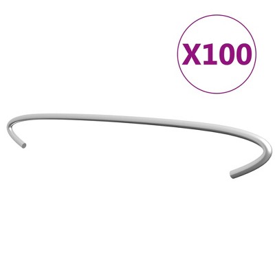 VidaXL Gabion Hooks 100 pcs Galvanized Steel 19.7"