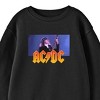 ACDC Logo and Angus Young Youth Black Crew Neck Sweatshirt - image 2 of 2