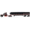 Kenworth W900A with 60" Aerodyne Sleeper and 53’ Wilson Flatbed with Wagon Black with Red 1/64 Diecast Model by DCP/First Gear - 3 of 4