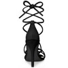 Allegra K Women's Open Toe Lace Up Tie Back Strappy Stiletto Heels Sandals - 4 of 4