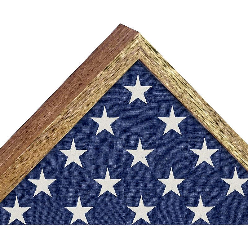 Americanflat Flag Case for Veterans - Fits a Folded 3' x 5' American Military Flag - Triangle Display with Polished Plexiglass (Barn Wood), 5 of 7