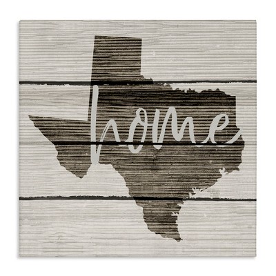 Stupell Industries Texas Rustic Typography Map, 17" x 17"