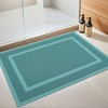 Unique Bargains 2Pcs Cotton Banded Reversible Soft Plush Absorbent Bathtub Mat - 2 of 4