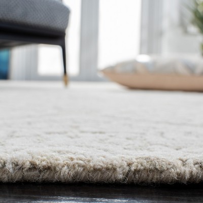 Ivory Hand-Tufted Wool Rectangular Area Rug