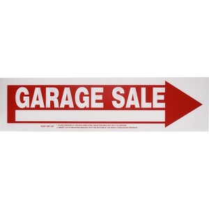 Hillman English White Garage Sale Sign 6 in. H X 24 in. W - Case of 6 - 1 of 1