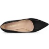 Allegra K Women's Pointed Toe Leaves Print Slip on Kitten Heel Pumps - 4 of 4