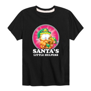 Boys' - Garfield - Santas Little Helpers Short Sleeve Graphic T-Shirt - 1 of 4