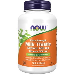 Extra Strength Silymarin Milk Thistle Extract 450 mg by Now Foods  -  120 Softgel - 1 of 3