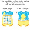 Big Dot of Happiness Ducky Duck - Picture Bingo Cards and Markers - Baby Shower Shaped Bingo Game - Set of 18 - 3 of 4