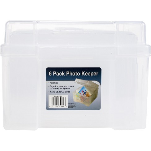 Photo Case 4 X 6 Photo Box Storage - 16 Inner Photo Keeper Photo  Organizer Cases Photos Storage Containers Box for Photos (Multi-Colored)