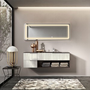 PexFix 16 in. W x 63 in. H Modern Full Length Rectangular Frameless Mirror With Rounded Corner in White - 1 of 4