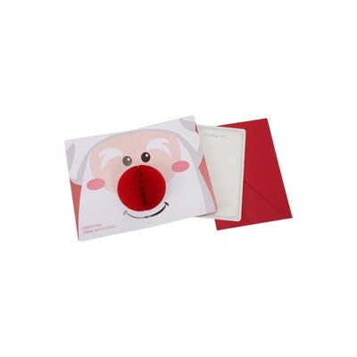 Unique Bargains Christmas Greeting Card Paper 6.3"x4.1" 1 Set