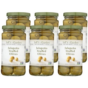 Jeff's Garden Jalapeno Stuffed Olives - Case of 6/7.5 oz - 1 of 4