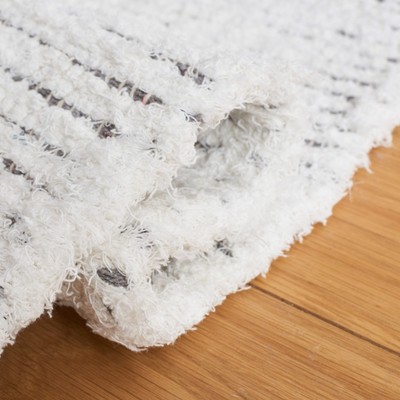 Ivory Shag Hand-Tufted Wool Area Rug 4' x 6'