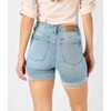 Women's Tummy Control Cool Denim Shorts - Judy Blue - 3 of 4