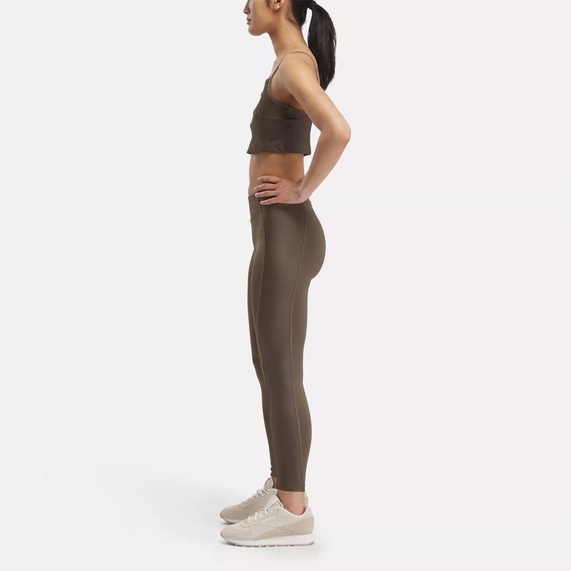 Reebok Yoga High-Waisted Performance Rib Leggings Womens Athletic Leggings, 2 of 10