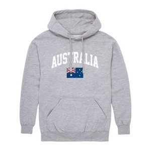 Men's - Instant Message - Australia Flag Graphic Fleece Pullover Hoodie - 1 of 4