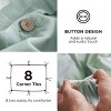 3 Pieces Linen Soft & Cozy Duvet Cover Linen Cotton Blend Bedding Set Tropical Plants Beige Color Cooling Bedding - 3 of 4