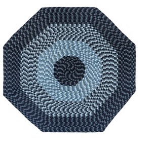 Alpine Stripe Collection 100% Polypropylene Durable & Stain Resistant Double Sided Reversible Indoor Area Utility Octagonal Rug - 1 of 4