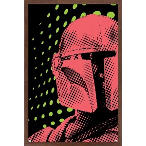 Trends International Star Wars: The Mandalorian: Grogu Street - Mando Framed Wall Poster Prints - 1 of 4