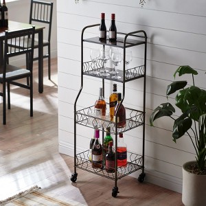 Kings Brand Furniture Lexi 4-Tier Kitchen Rolling Bakers Rack - 1 of 4