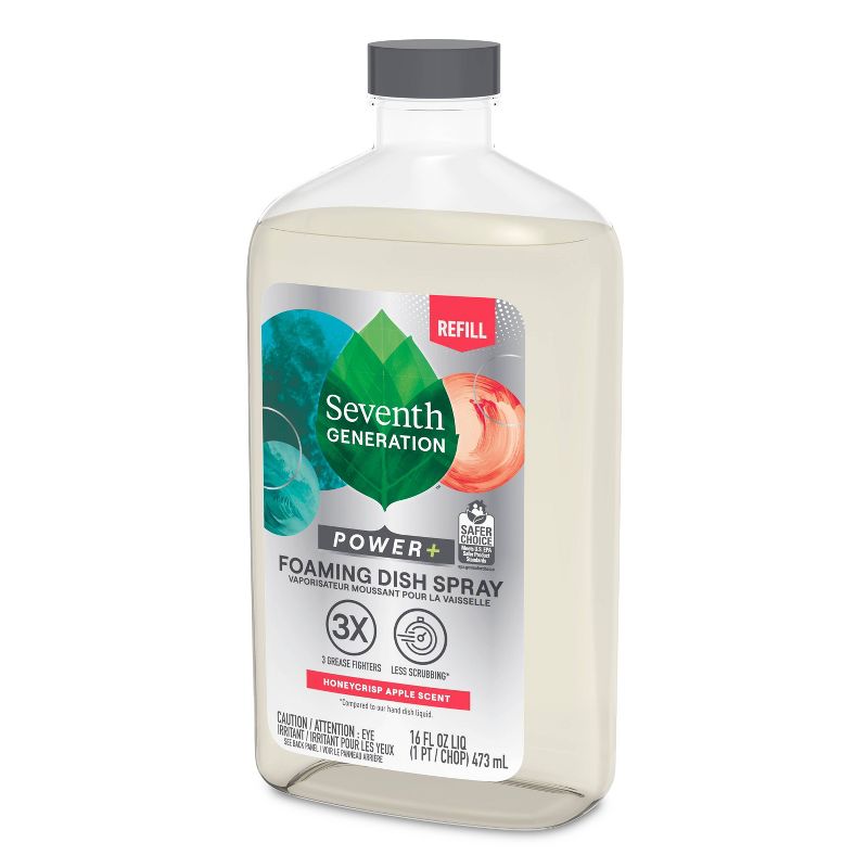 Seventh Generation Honeycrisp Apple Power Plus Foaming Dish Spray Refill - 16 fl oz, 4 of 10