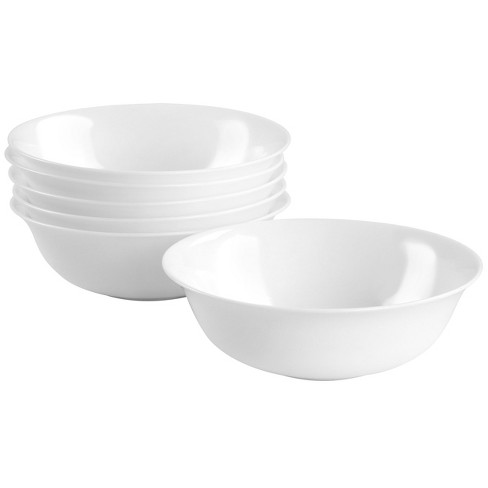 Gibson Ultra Farthington 6 Piece Tempered Opal Glass Cereal Bowl Set In White Target